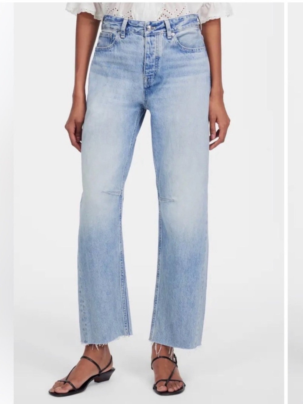 Madewell Light Wash High-Rise Straight-Leg Jeans